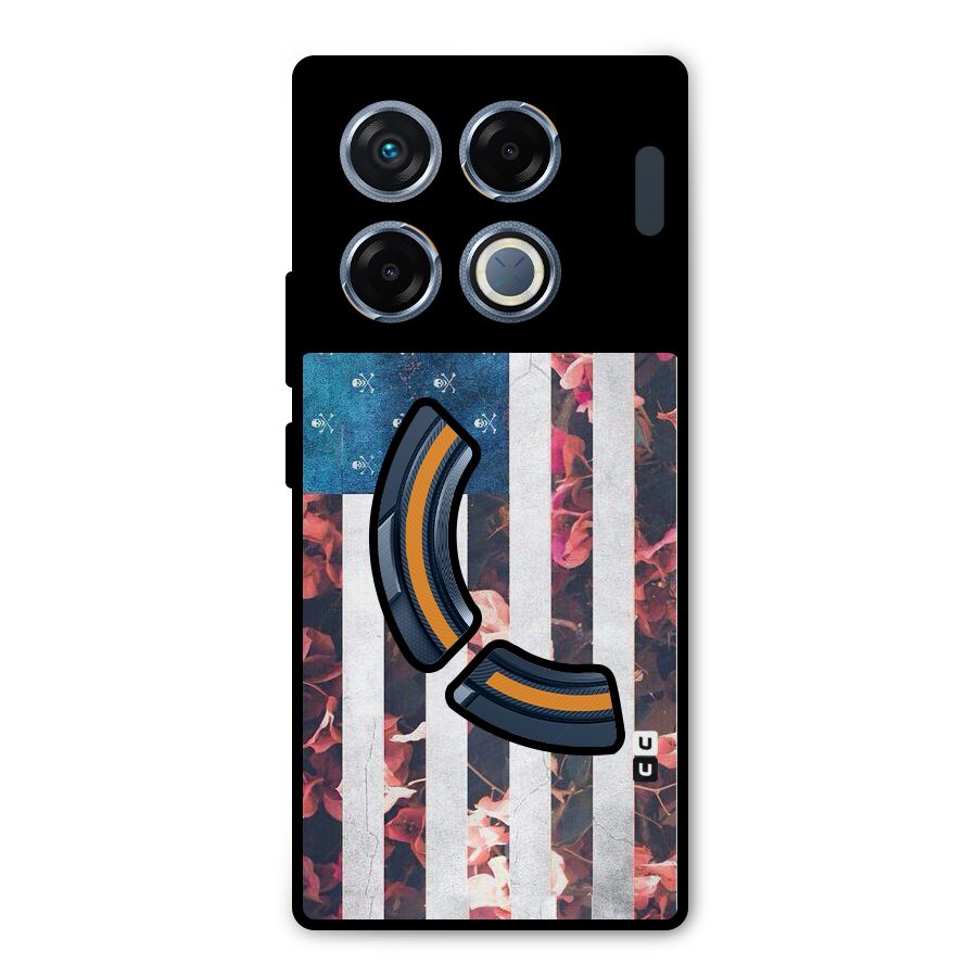 Flag Stripes Metal Back Case for Infinix GT 20 Pro