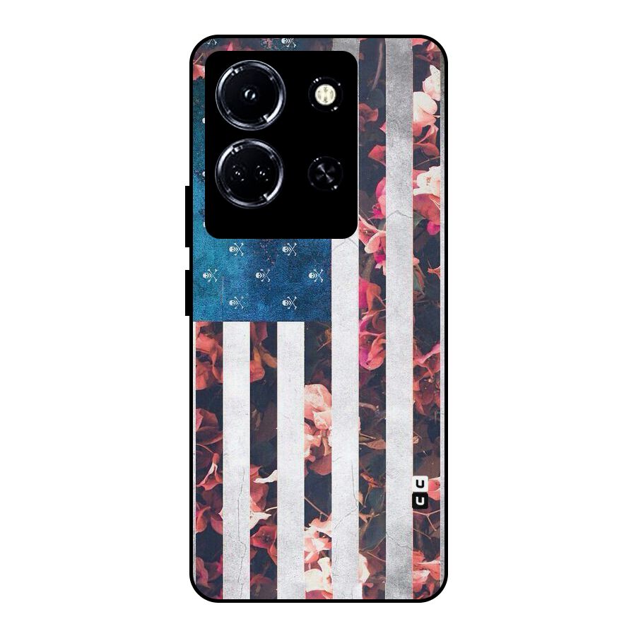 Flag Stripes Metal Back Case for Infinix Note 30 5G