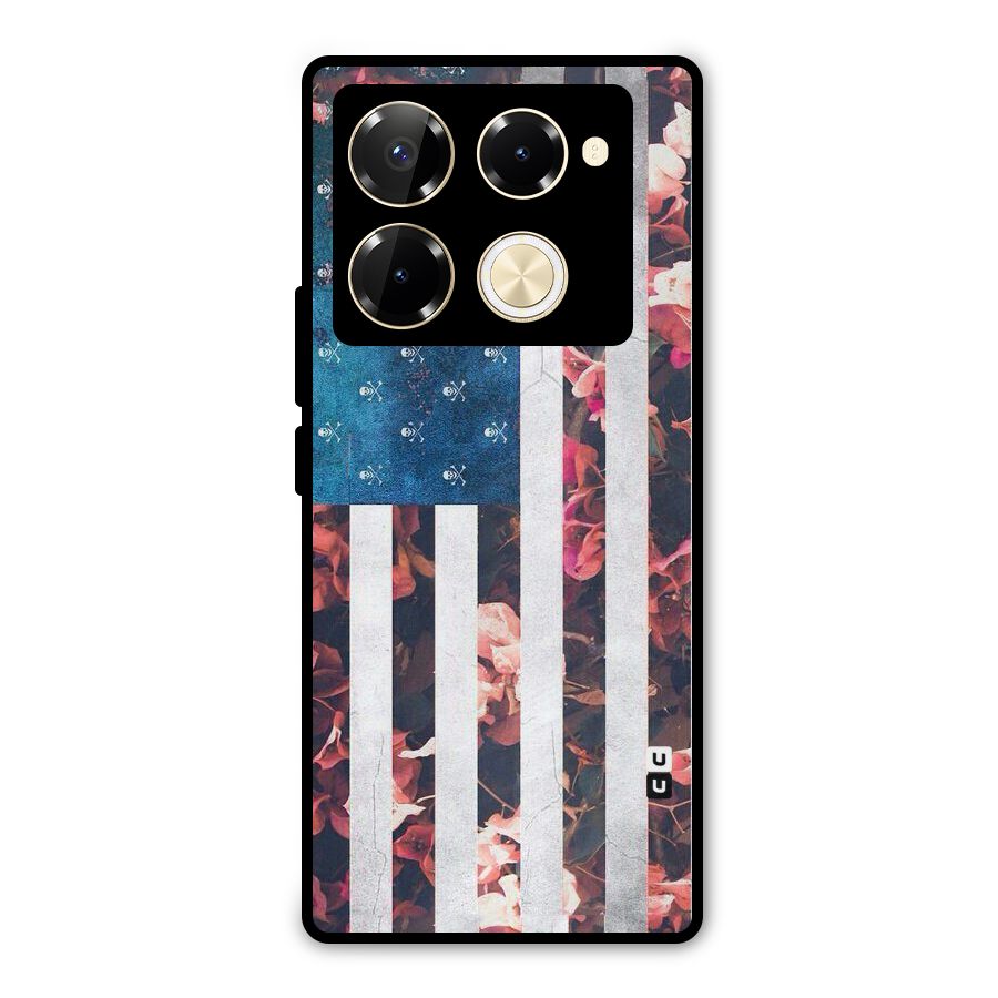 Flag Stripes Metal Back Case for Infinix Note 40 Pro Plus