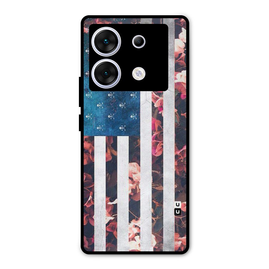 Flag Stripes Metal Back Case for Infinix Zero 30 5G