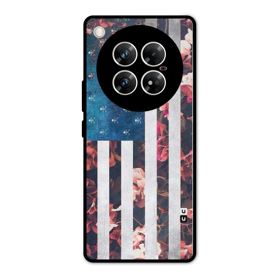 Flag Stripes Metal Back Case for Infinix Zero 40 5G