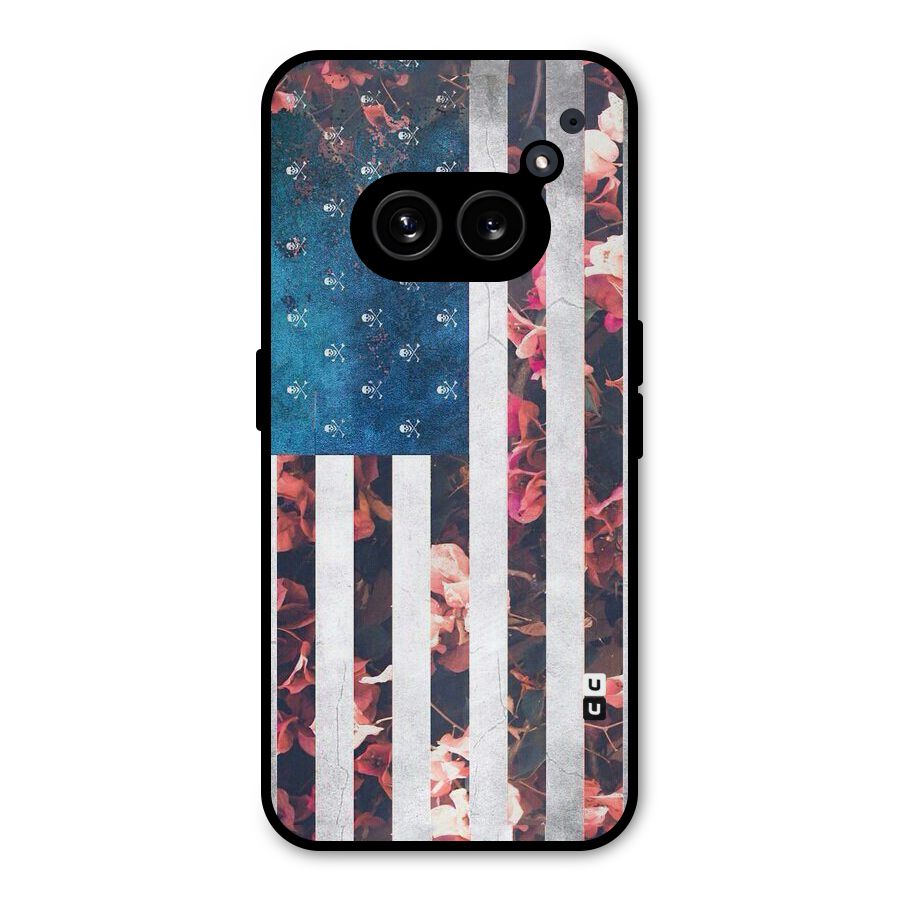 Flag Stripes Metal Back Case for Nothing Phone 2a Plus