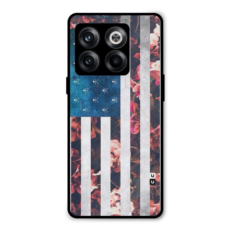 Flag Stripes Metal Back Case for OnePlus 10T
