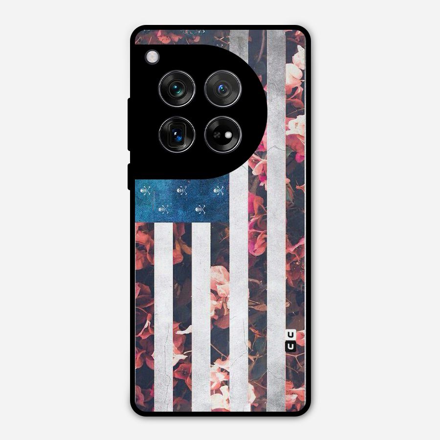 Flag Stripes Metal Back Case for OnePlus 12