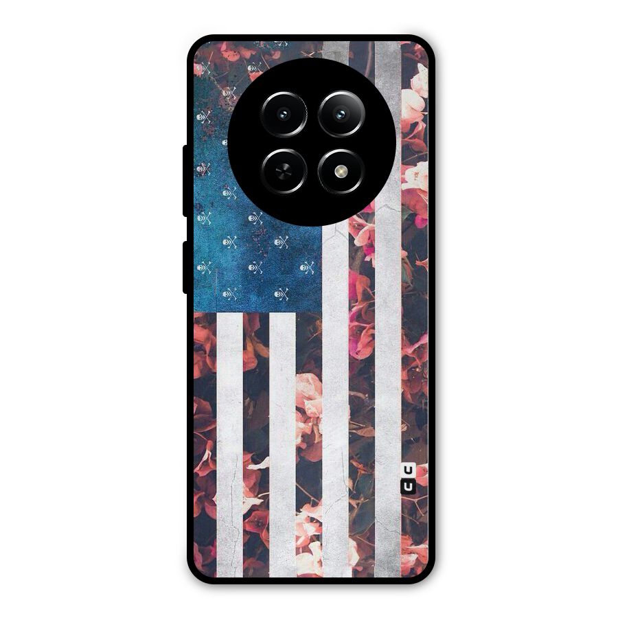 Flag Stripes Metal Back Case for Realme 13