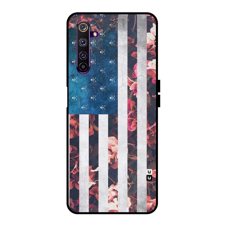 Flag Stripes Metal Back Case for Realme 6 Pro