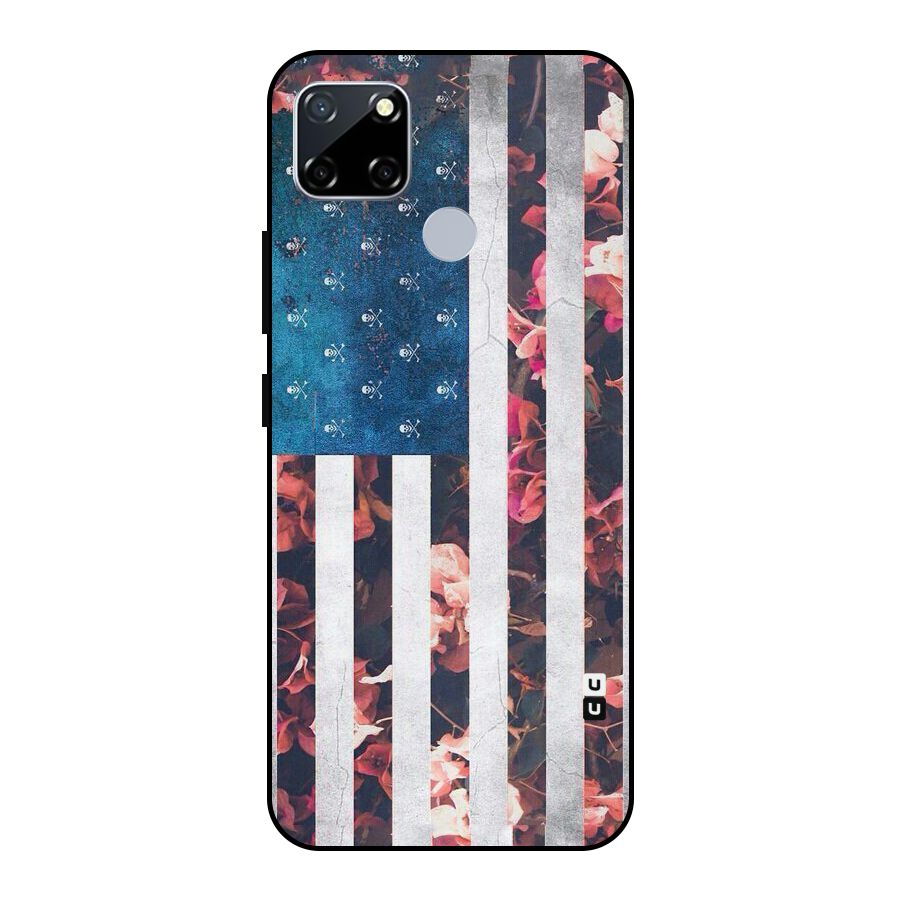 Flag Stripes Metal Back Case for Realme Narzo 20