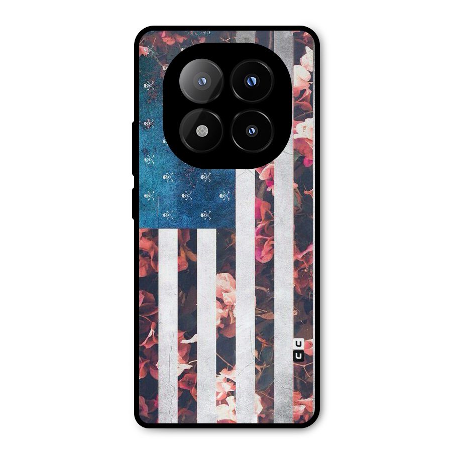 Flag Stripes Metal Back Case for Redmi Note 14 Pro Plus 5G