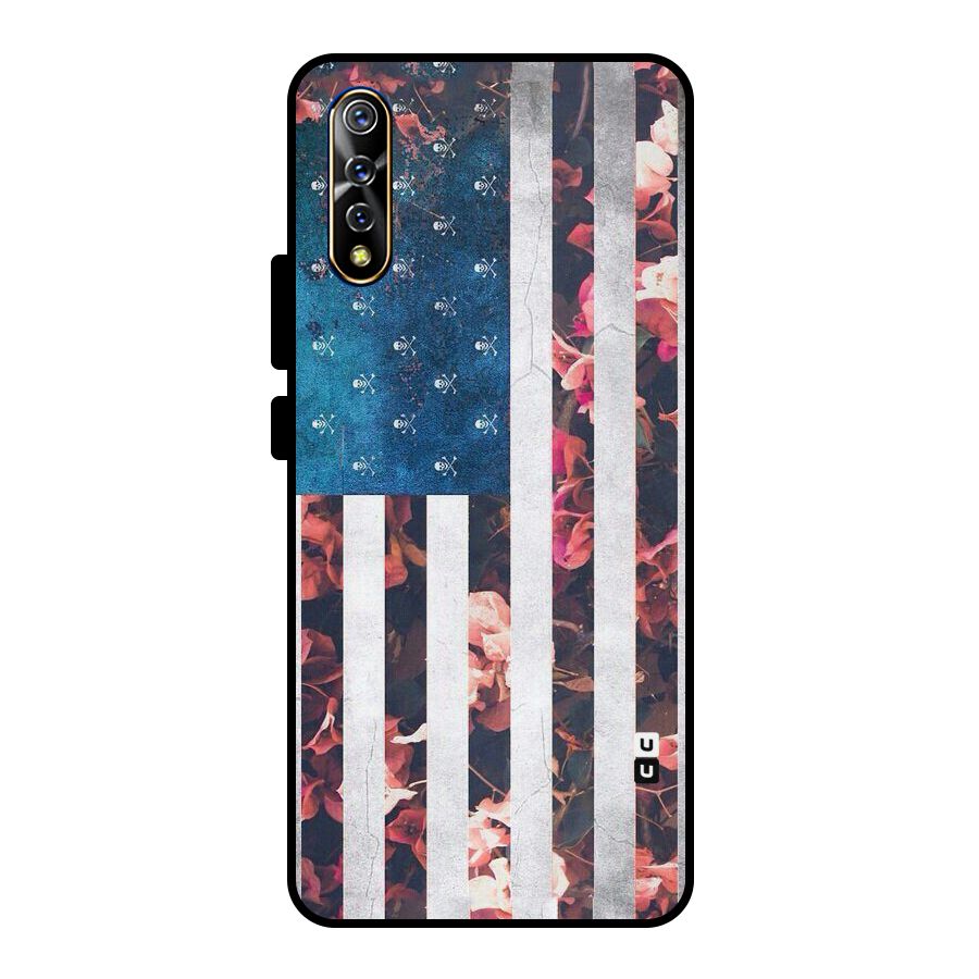 Flag Stripes Metal Back Case for Vivo S1