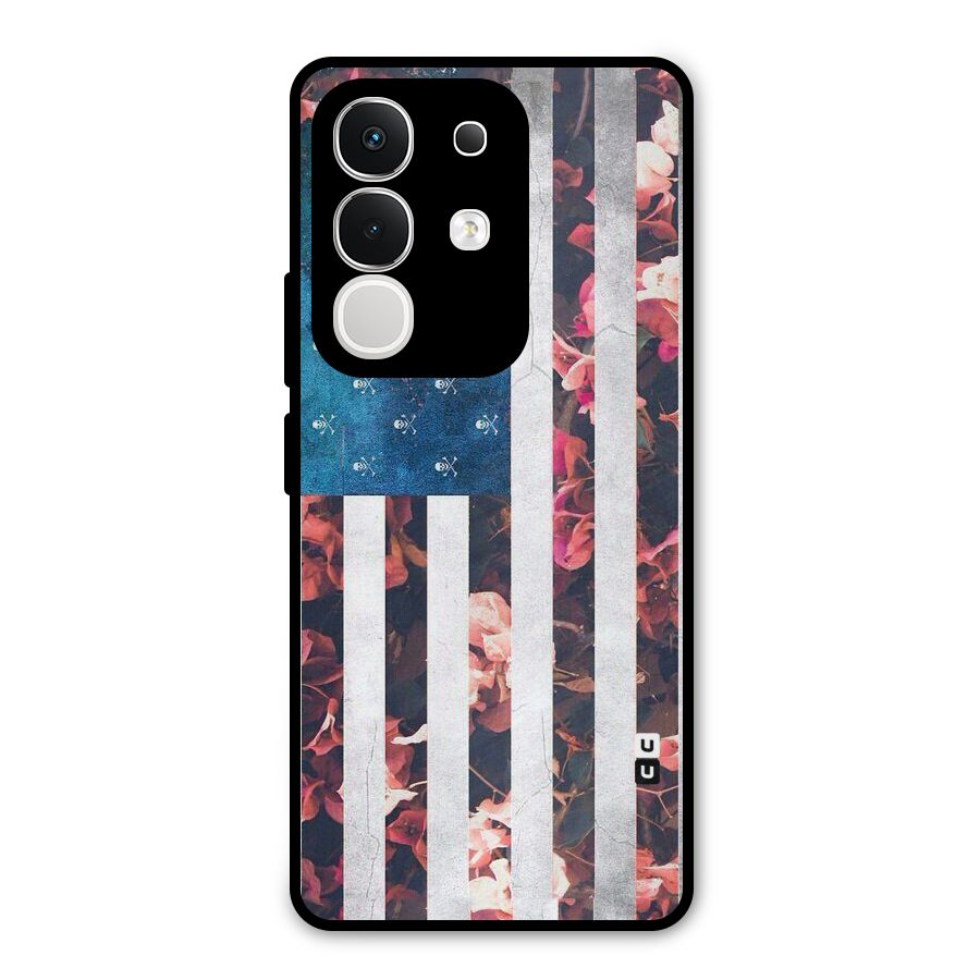 Flag Stripes Metal Back Case for Vivo T4x