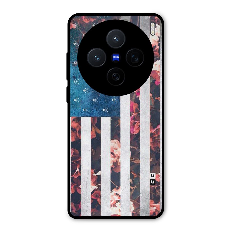 Flag Stripes Metal Back Case for Vivo X200