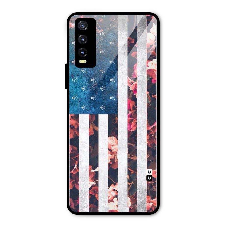Flag Stripes Metal Back Case for Vivo Y20