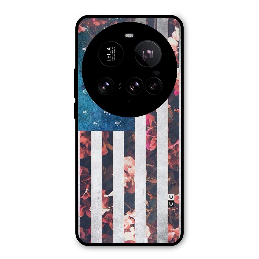 Flag Stripes Metal Back Case for Xiaomi 15 Ultra