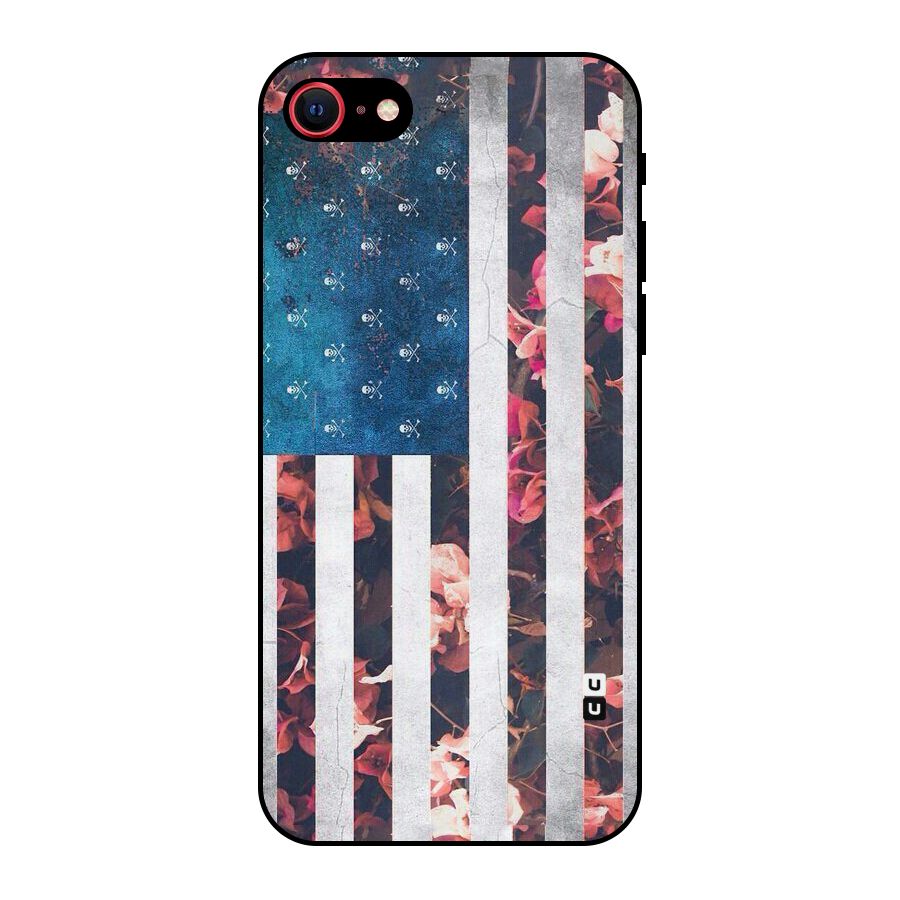 Flag Stripes Metal Back Case for iPhone SE 2022