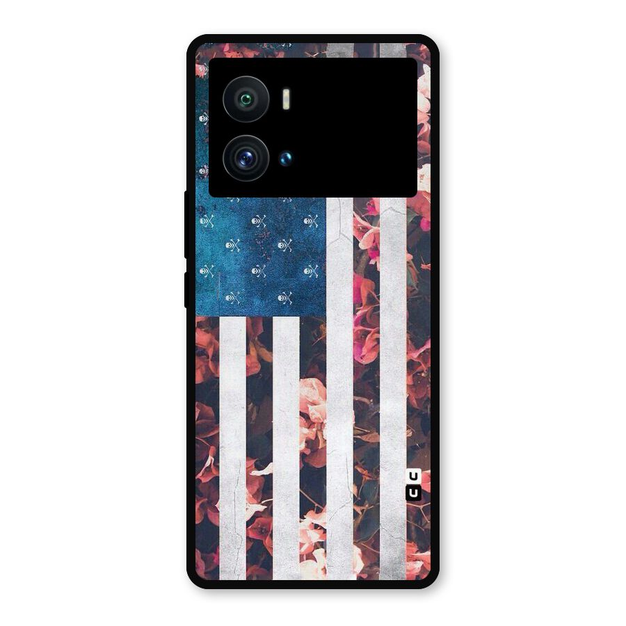 Flag Stripes Metal Back Case for iQOO 9 Pro