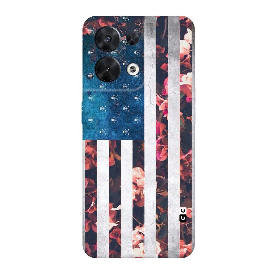 Flag Stripes Original Polycarbonate Back Case for Oppo Reno8 5G