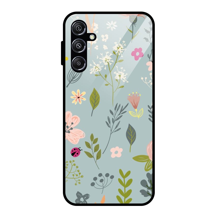 Flawless Flowers Glass Back Case for Galaxy M34 5G