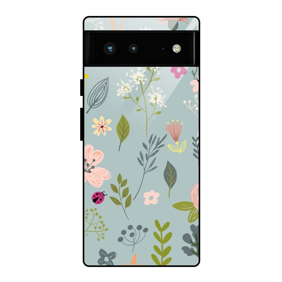 Flawless Flowers Glass Back Case for Google Pixel 6