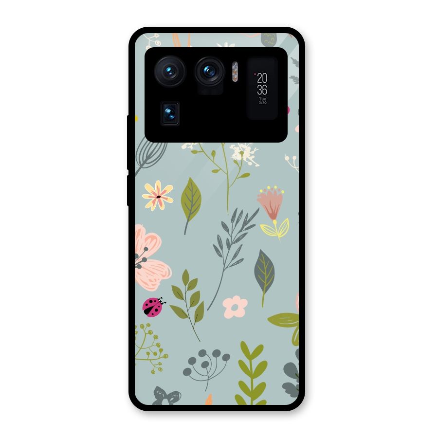 Flawless Flowers Glass Back Case for Mi 11 Ultra