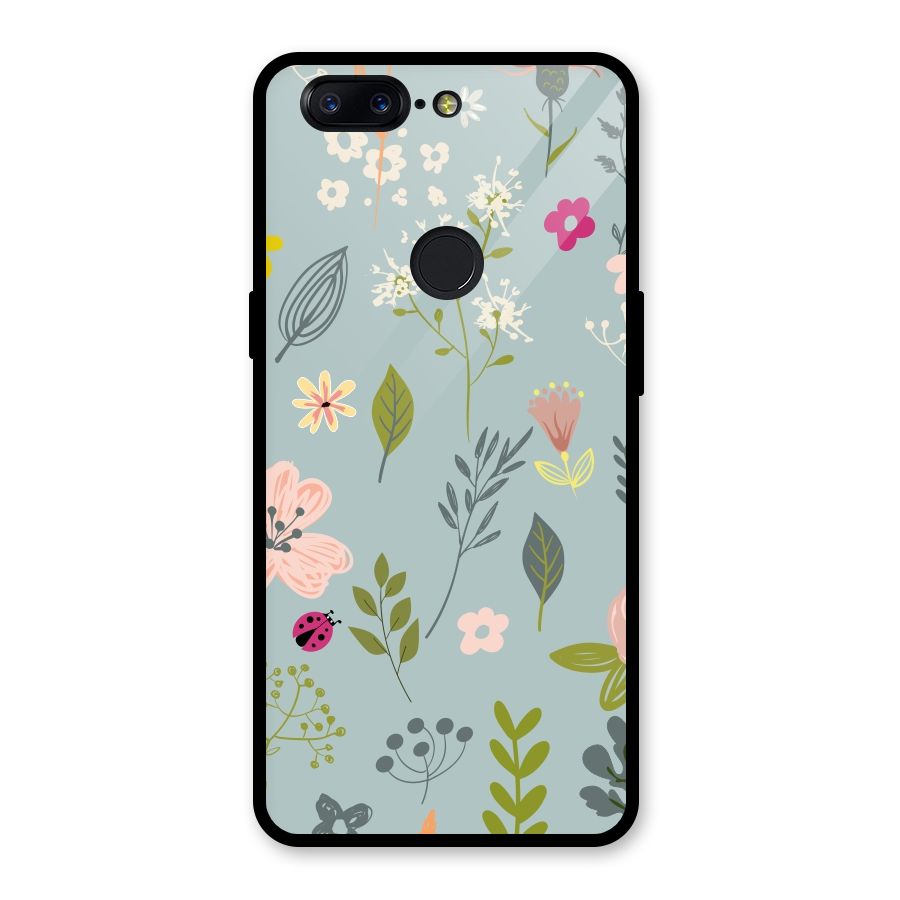 Flawless Flowers Glass Back Case for OnePlus 5T