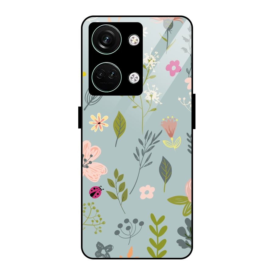 Flawless Flowers Glass Back Case for Oneplus Nord 3