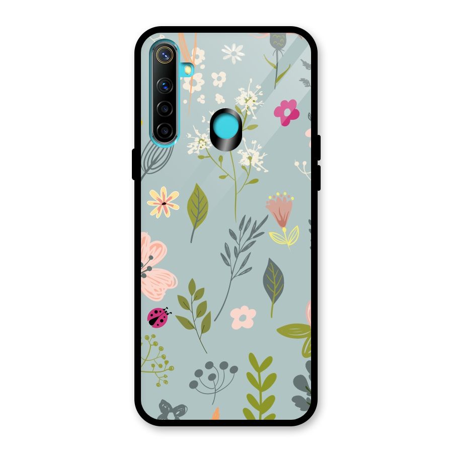 Flawless Flowers Glass Back Case for Realme 5