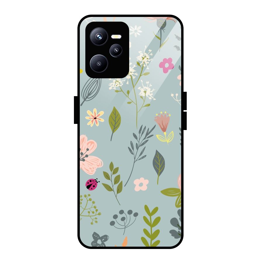 Flawless Flowers Glass Back Case for Realme C35