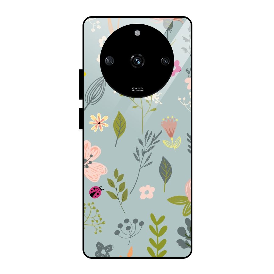 Flawless Flowers Glass Back Case for Realme Narzo 60 5G