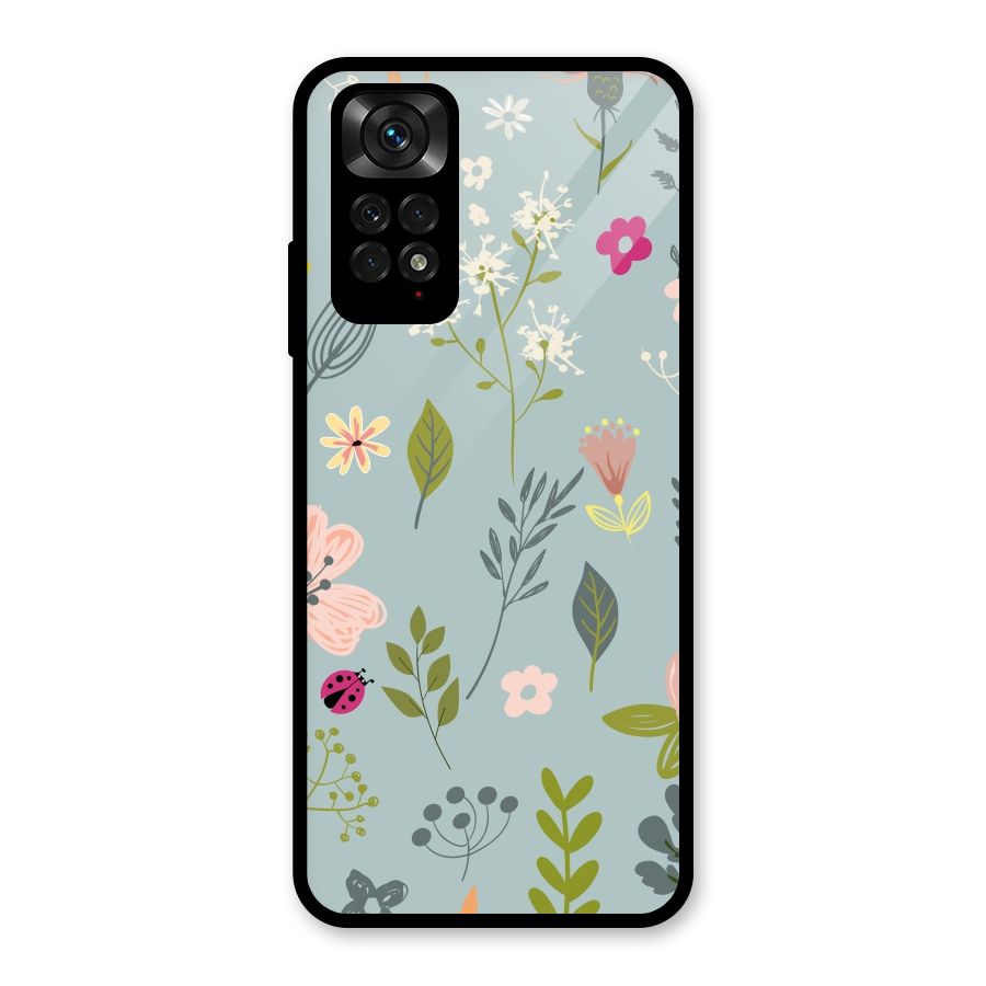 Flawless Flowers Glass Back Case for Redmi Note 11S