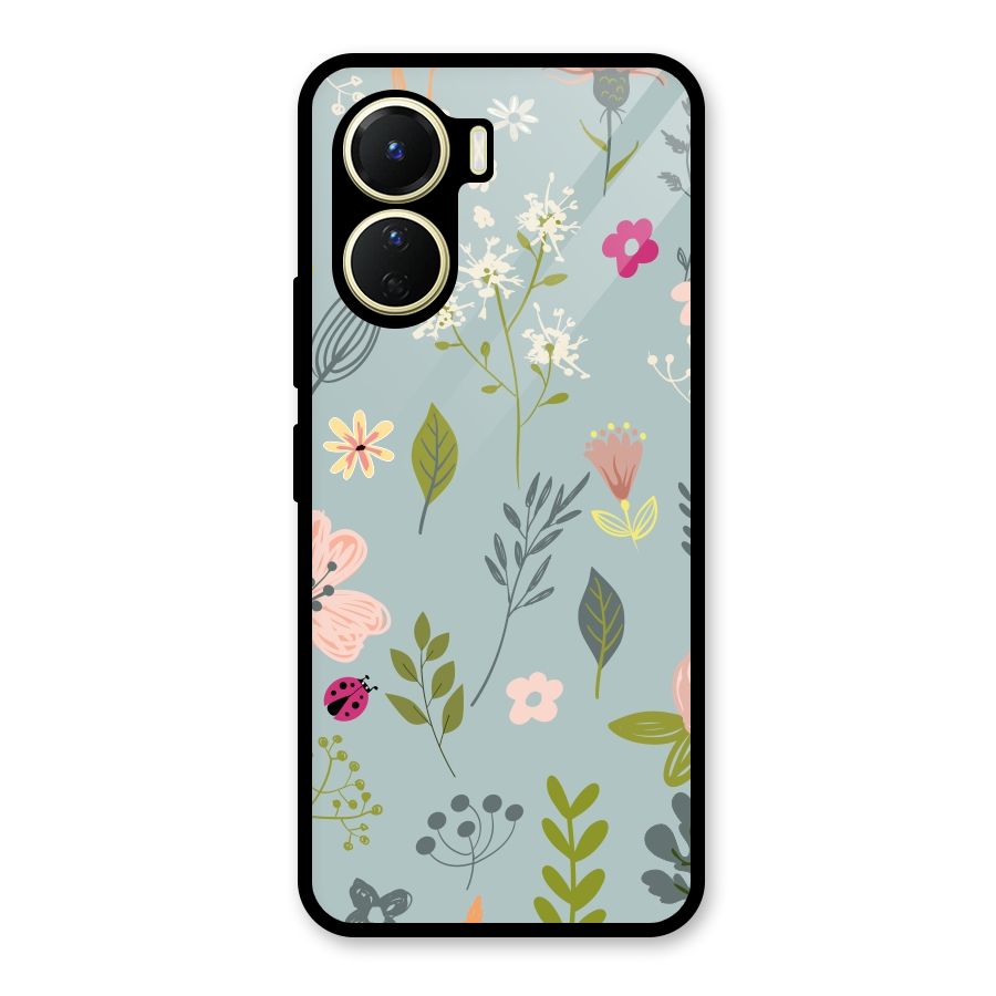 Flawless Flowers Glass Back Case for Vivo Y16