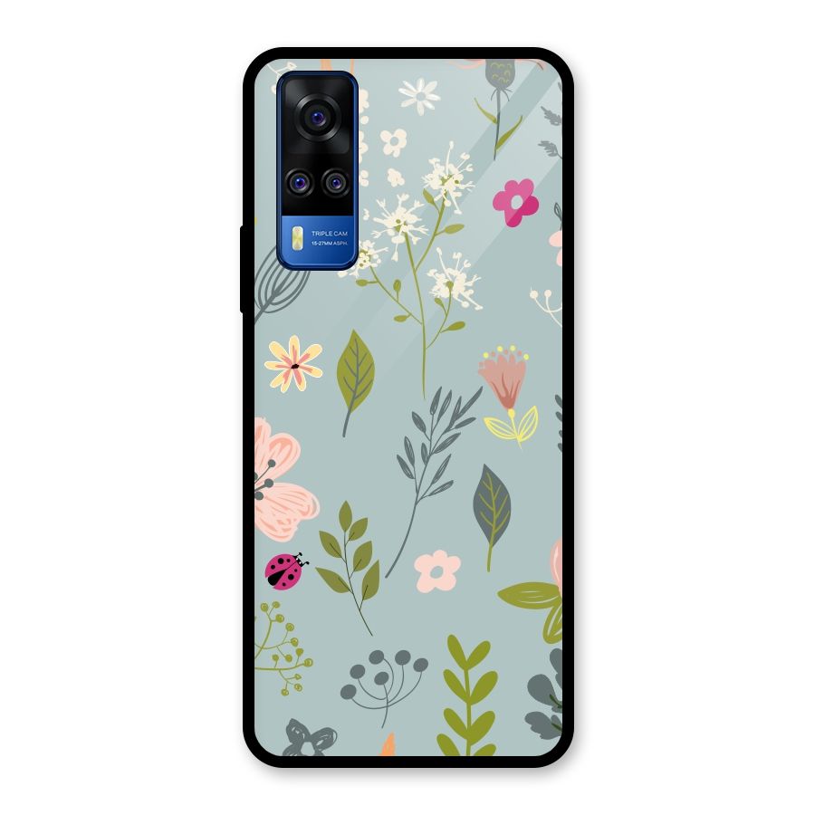 Flawless Flowers Glass Back Case for Vivo Y31