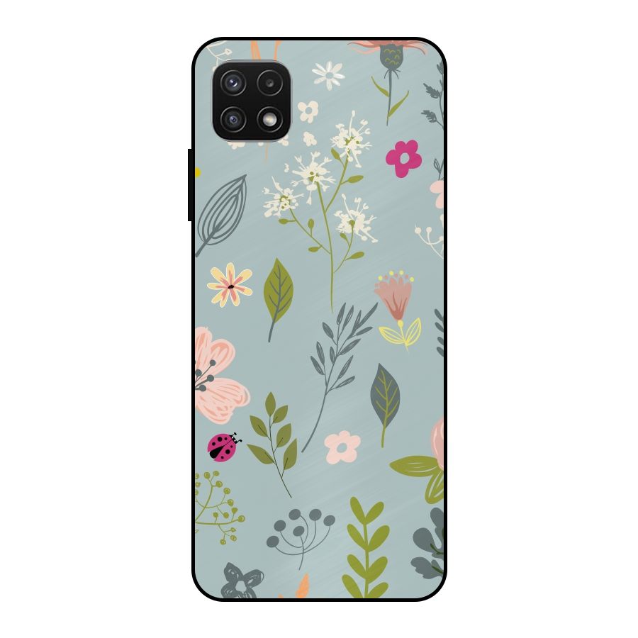 Flawless Flowers Metal Back Case for Galaxy A22 5G
