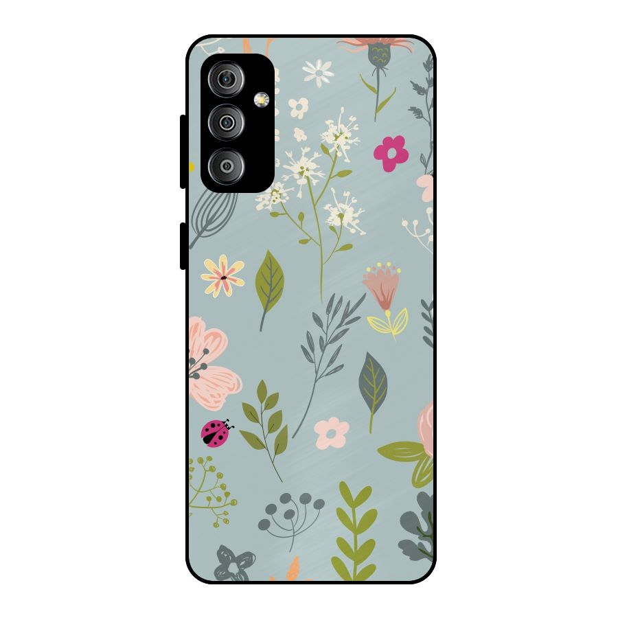 Flawless Flowers Metal Back Case for Galaxy F23