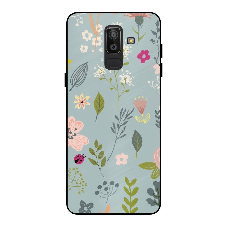 Flawless Flowers Metal Back Case for Galaxy J8