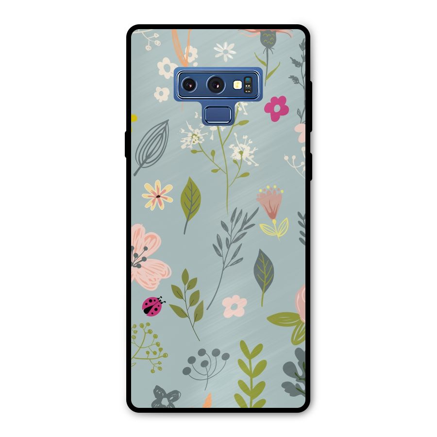 Flawless Flowers Metal Back Case for Galaxy Note 9