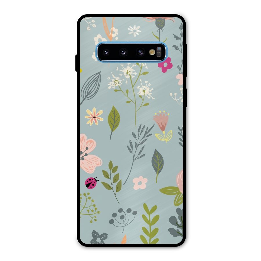 Flawless Flowers Metal Back Case for Galaxy S10