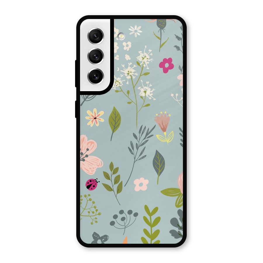 Flawless Flowers Metal Back Case for Galaxy S21 FE 5G