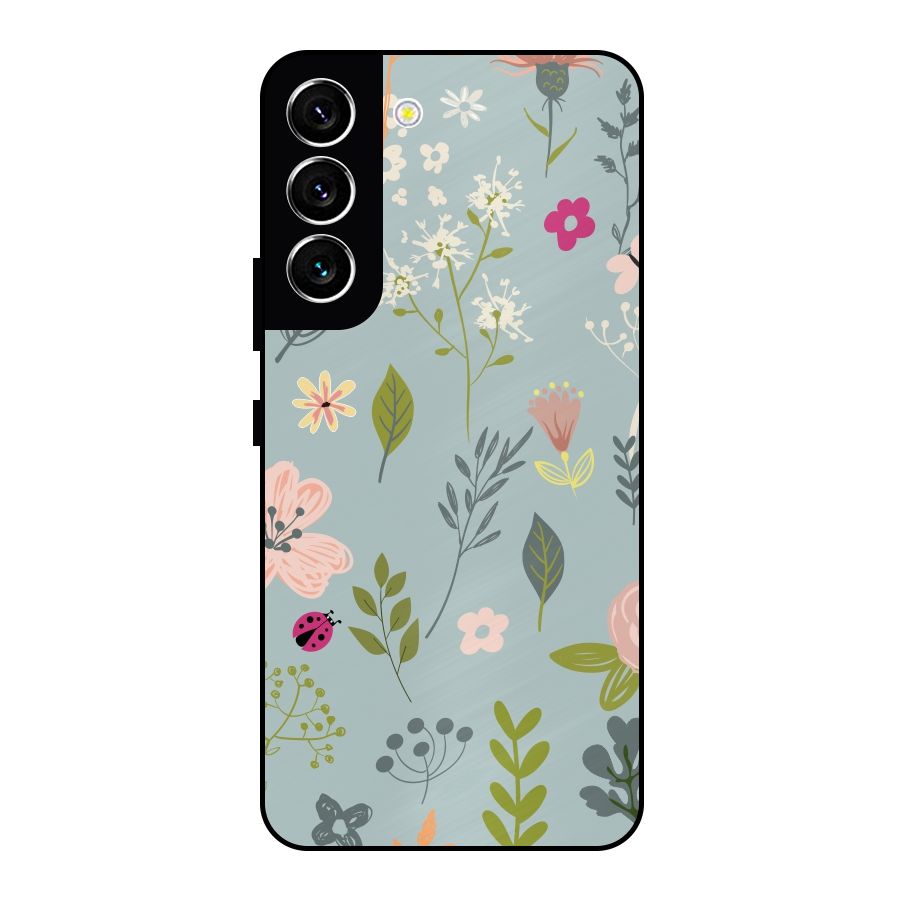 Flawless Flowers Metal Back Case for Galaxy S22 5G