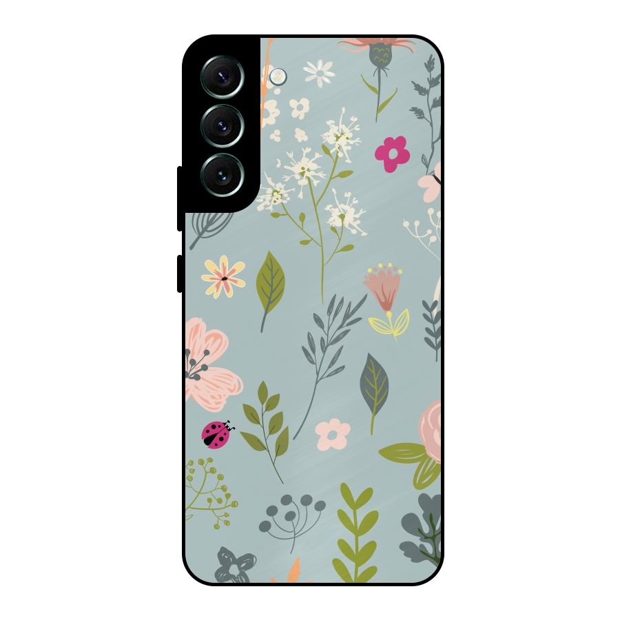 Flawless Flowers Metal Back Case for Galaxy S22 Plus 5G