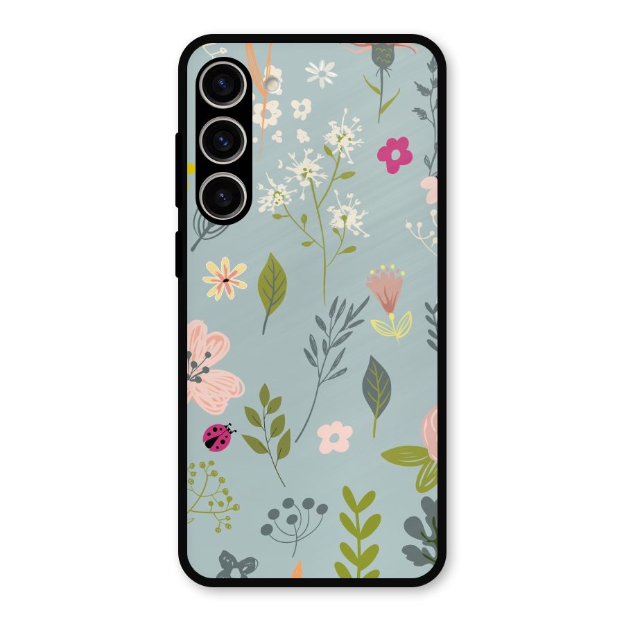 Flawless Flowers Metal Back Case for Galaxy S23 Plus
