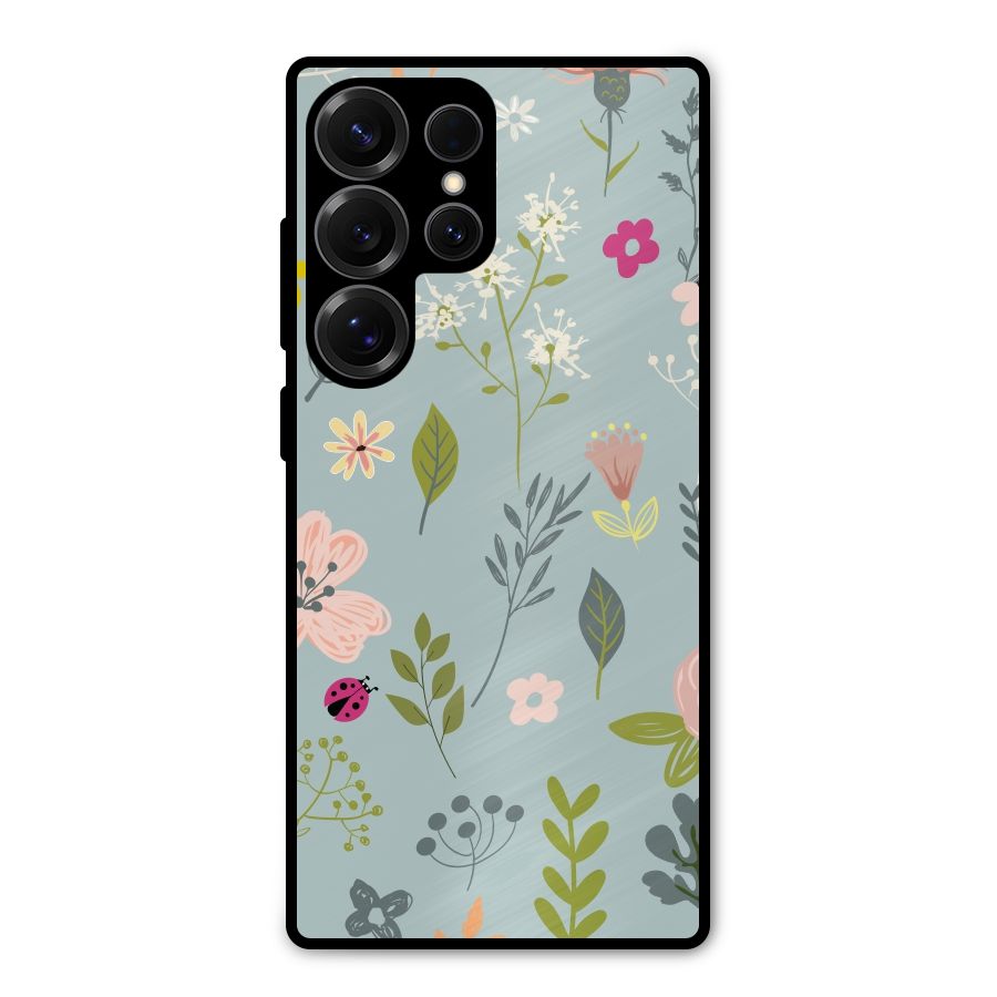 Flawless Flowers Metal Back Case for Galaxy S25 Ultra