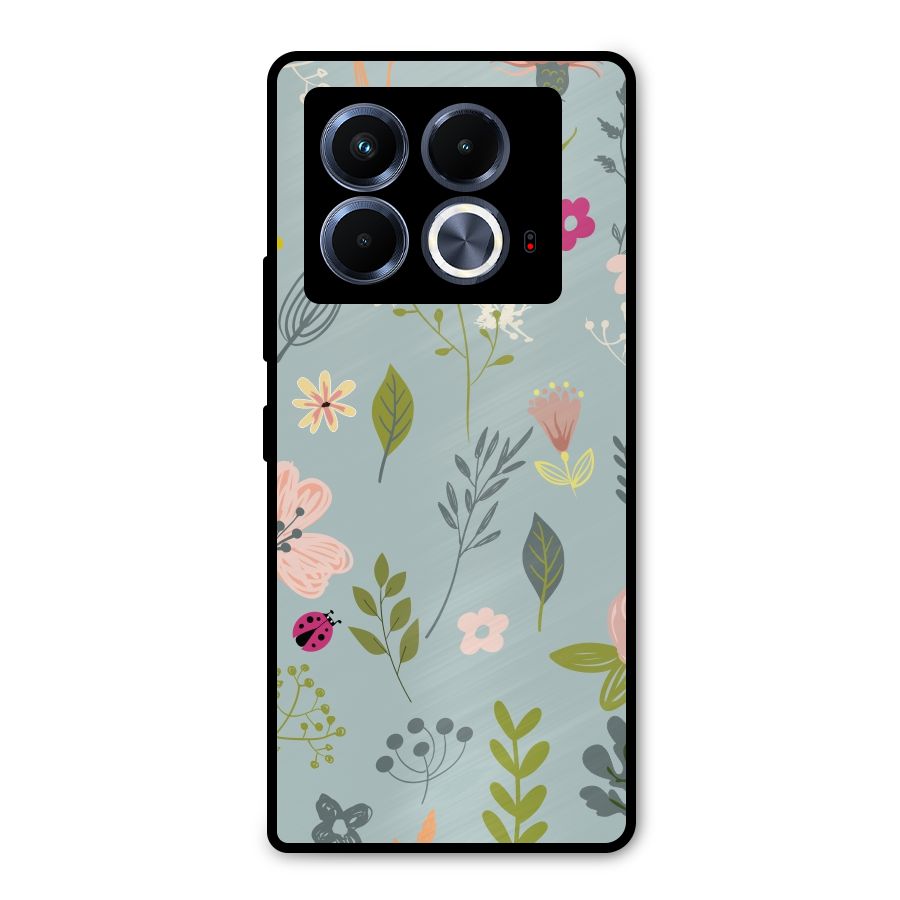 Flawless Flowers Metal Back Case for Infinix Note 40 5G