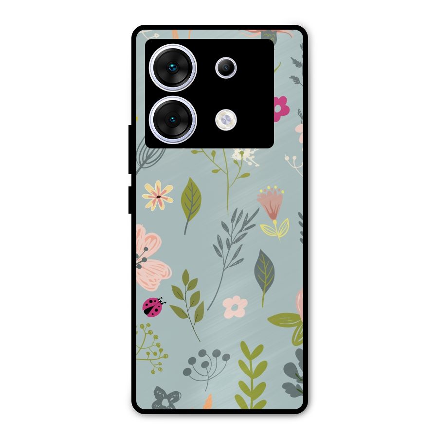 Flawless Flowers Metal Back Case for Infinix Zero 30 5G