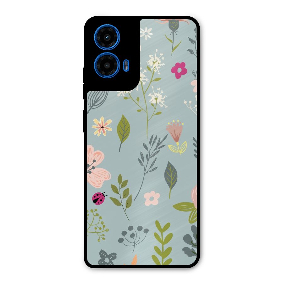 Flawless Flowers Metal Back Case for Moto G45
