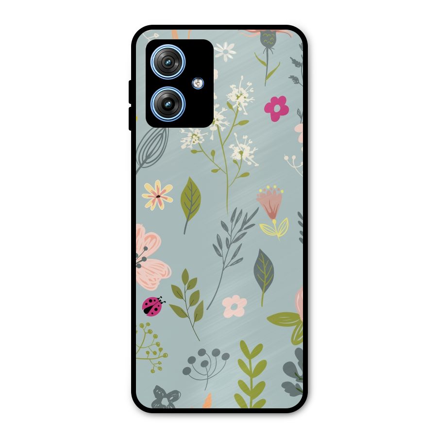 Flawless Flowers Metal Back Case for Moto G54