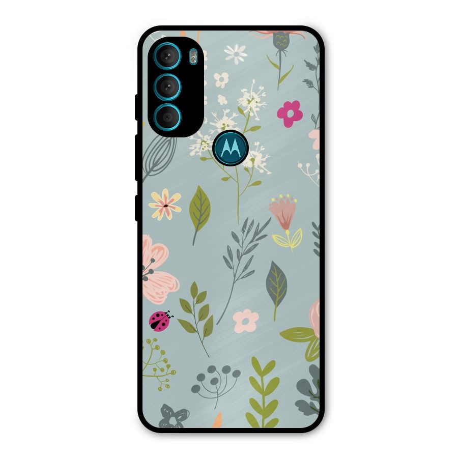 Flawless Flowers Metal Back Case for Moto G71 5G