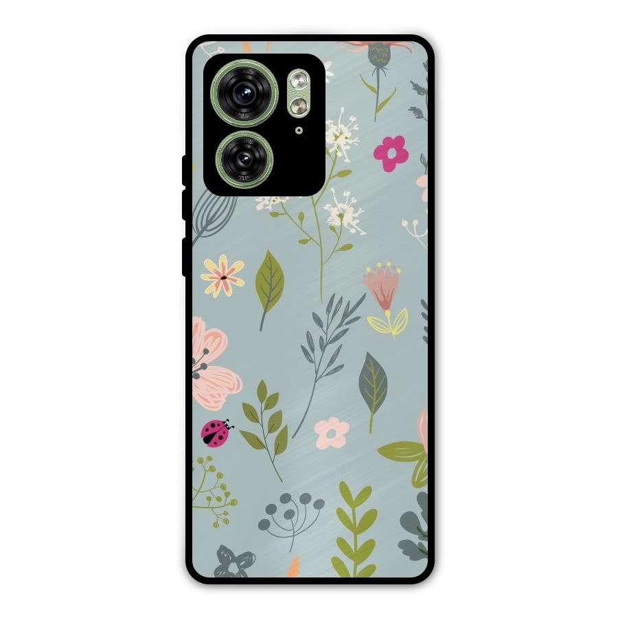 Flawless Flowers Metal Back Case for Motorola Edge 40 5G
