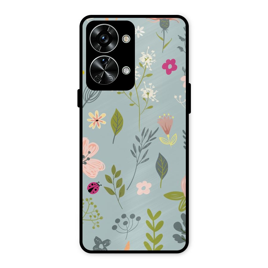 Flawless Flowers Metal Back Case for OnePlus Nord 2T