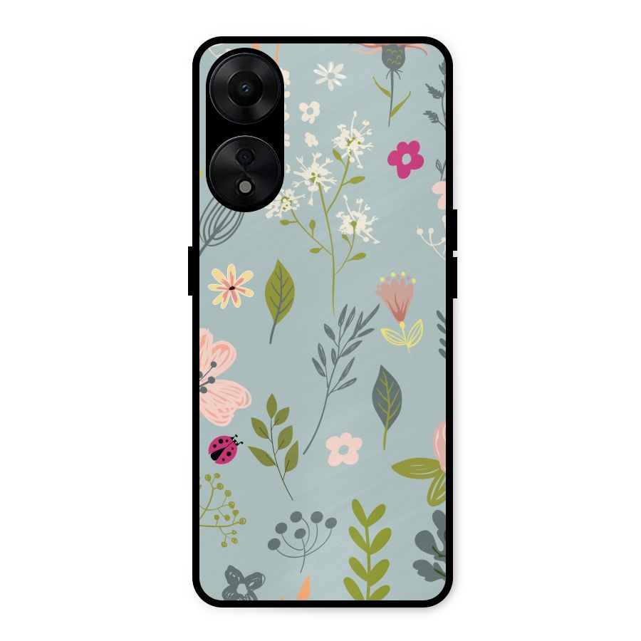Flawless Flowers Metal Back Case for Oppo A78 5G