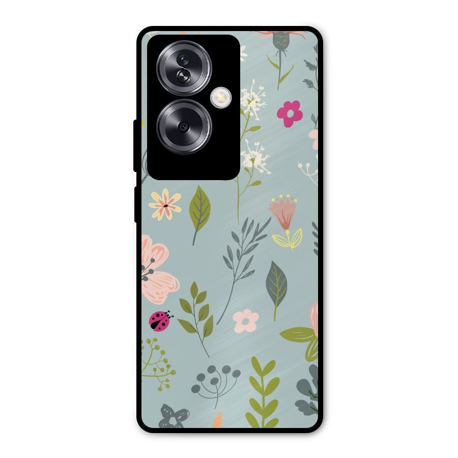 Flawless Flowers Metal Back Case for Oppo A79 5G